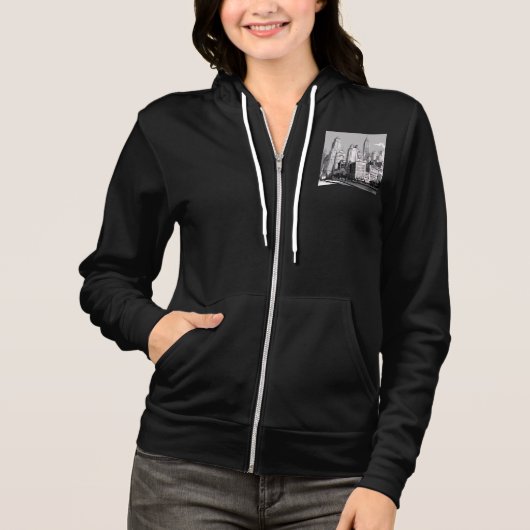 Bella+Canvas Full-Zip Hoodie パーカ (正面)