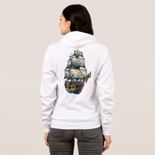 Bella+Canvas Full-Zip Hoodie パーカ (裏面フル)