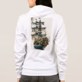 Bella+Canvas Full-Zip Hoodie パーカ (裏面)