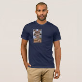 Bella Canvas men's T-shirt お洒落 Giraffe Navy Tシャツ (正面フル)