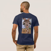 Bella Canvas men's T-shirt お洒落 Giraffe Navy Tシャツ (裏面フル)