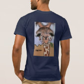 Bella Canvas men's T-shirt お洒落 Giraffe Navy Tシャツ (裏面)