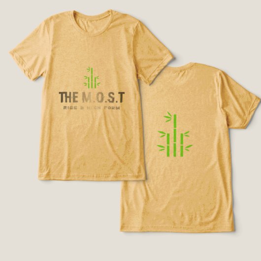  Bella+Canvas Tri-blend T-Shirt(Mustard) トライブレンドＴシャツ (デザイン正面&裏面)