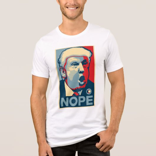 Bella+Canvas Tri-blend T-Shirt - NOPE – 白 トライブレンドTシャツ (正面)