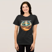 Bella+Canvas Women's Tri-blend T-Shirt, 無地の Blac トライブレンドTシャツ (正面全面)
