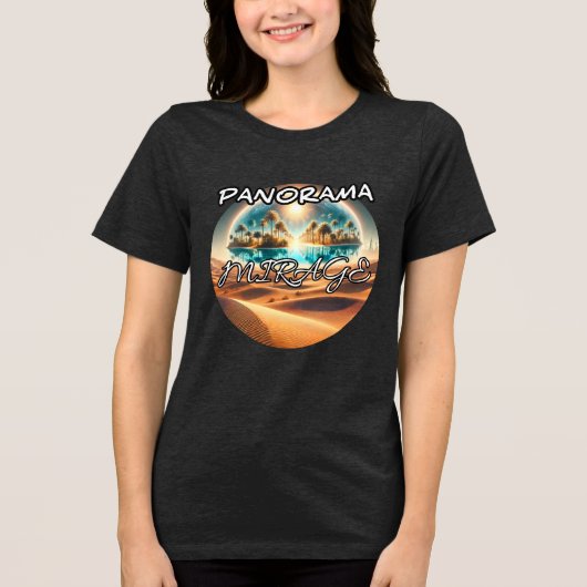 Bella+Canvas Women's Tri-blend T-Shirt, 無地の Blac トライブレンドTシャツ (正面)