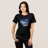 Bella+Canvas Women's Tri-blend T-Shirt, 無地の Blac トライブレンドTシャツ (正面全面)