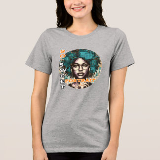 Bella+Canvas Women's Tri-blend T-Shirt, 無地の Blac トライブレンドＴシャツ