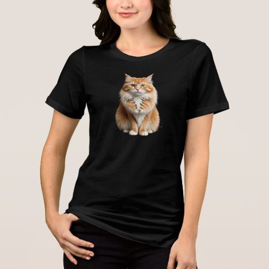 Bella+Canvas Women's Tri-blend T-Shirt, 無地の Blac トライブレンドＴシャツ (正面)