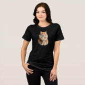 Bella+Canvas Women's Tri-blend T-Shirt, 無地の Blac トライブレンドＴシャツ (正面全面)
