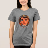 Bella+Canvas Women's Tri-blend T-Shirt, 無地の Blac トライブレンドＴシャツ (正面)