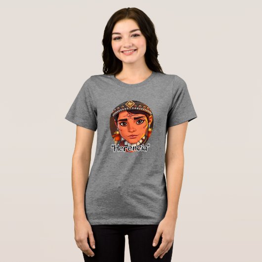 Bella+Canvas Women's Tri-blend T-Shirt, 無地の Blac トライブレンドＴシャツ (正面全面)