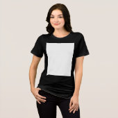 Bella+Canvas Women's Tri-blend T-Shirt, 無地の Blac トライブレンドTシャツ (正面全面)