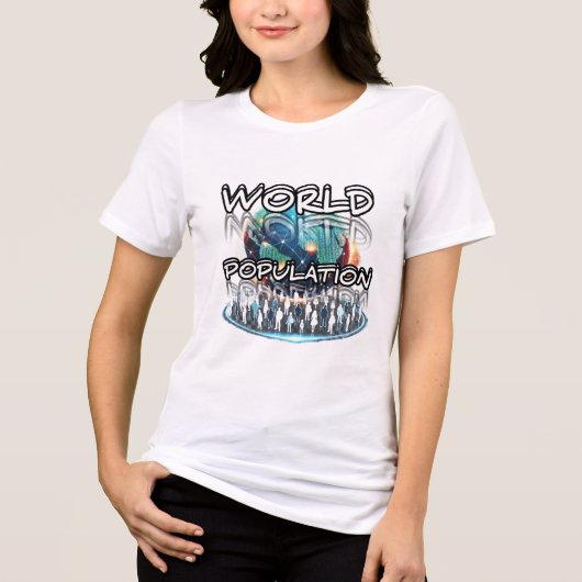 Bella+Canvas Women's Tri-blend T-Shirt, 無地の Blac トライブレンドTシャツ (正面)