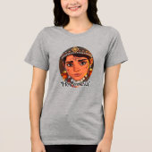 Bella+Canvas Women's Tri-blend T-Shirt, 無地の Blac トライブレンドTシャツ (正面)