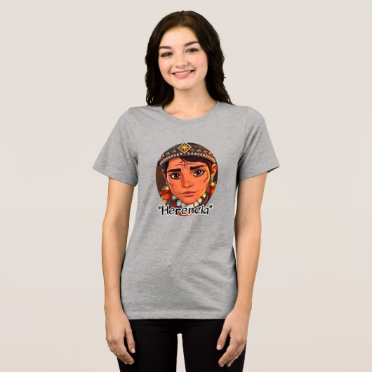 Bella+Canvas Women's Tri-blend T-Shirt, 無地の Blac トライブレンドTシャツ (正面全面)