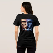 Bella+Canvas Women's Tri-blend T-Shirt, 無地の Blac トライブレンドTシャツ (裏面全面)