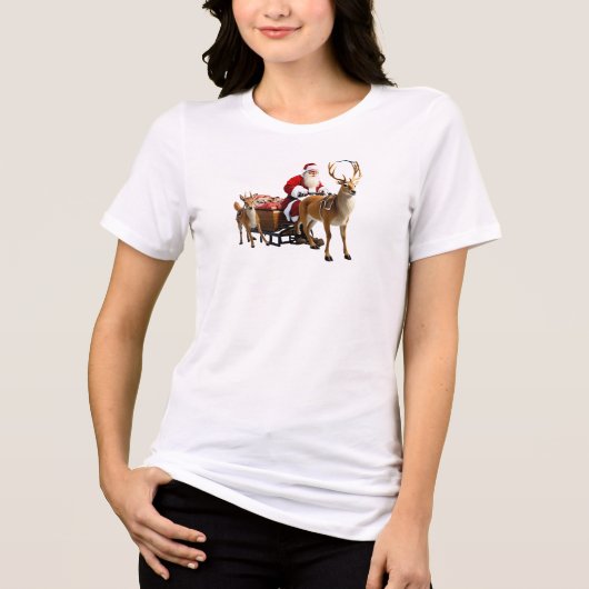 Bella+Canvas Women's Tri-blend T-Shirt, White, Adu トライブレンドTシャツ (正面)