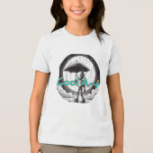 Bella+Canvas Youth Tri-blend Tシャツ、黒無地の色 トライブレンドTシャツ (正面)