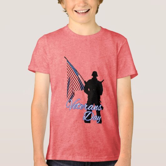 Bella+Canvas Youth Tri-blend Tシャツ、黒無地の色 トライブレンドＴシャツ (正面)