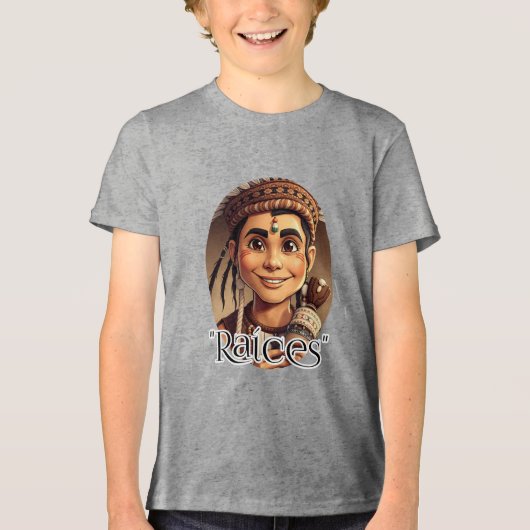 Bella+Canvas Youth Tri-blend Tシャツ、黒無地の色 トライブレンドＴシャツ (正面)