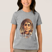 Bella+Canvas Youth Tri-blend Tシャツ、黒無地の色 トライブレンドＴシャツ (正面)