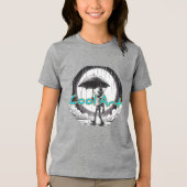 Bella+Canvas Youth Tri-blend Tシャツ、黒無地の色 トライブレンドTシャツ (正面)