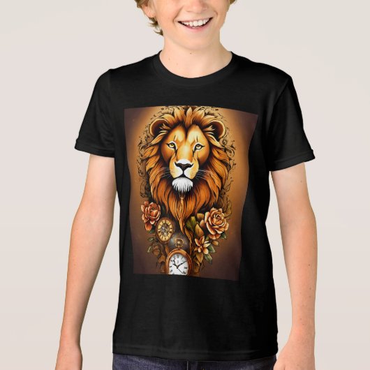 Bella+Canvas Youth Tri-blend T-Shirt, 無地のBlack, トライブレンドTシャツ (正面)