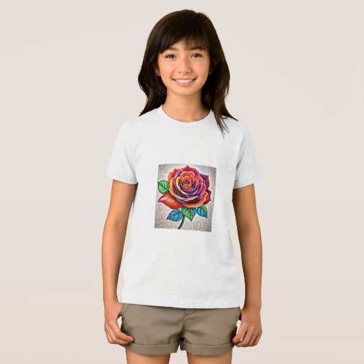 Bella+Canvas Youth Tri-blend T-Shirt, White Fleck, トライブレンドＴシャツ (正面全面)