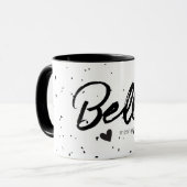 Bella Name意味ミニマル文字モダンギフト マグカップ (正面左)