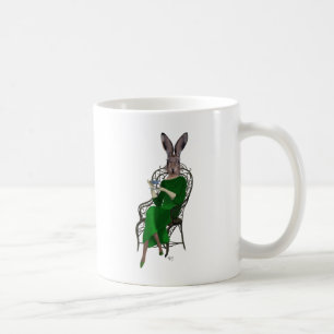 Bella Rabbit Taking Tea 2女性 コーヒーマグカップ
