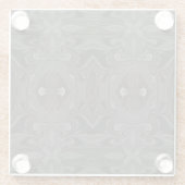 Belladonna Black Abstract Acrylic Fluid Art ガラスコースター (裏面)