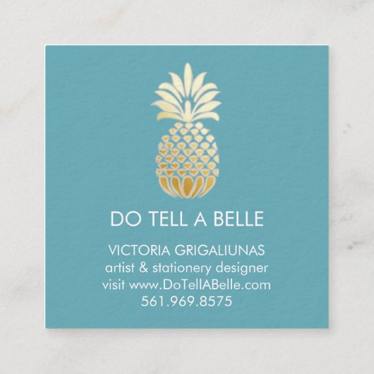 Belle名刺を教える スクエア名刺 (裏面)