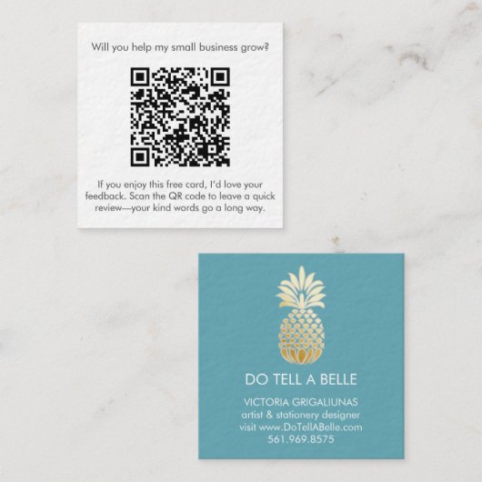 Belle名刺を教える スクエア名刺 (正面/裏面)