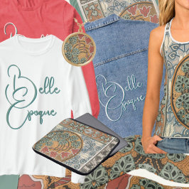 Belle Epoque art nouveau grasset ensemble with Tシャツ