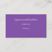 Belle Époque Muse in Purple 名刺 (裏面)