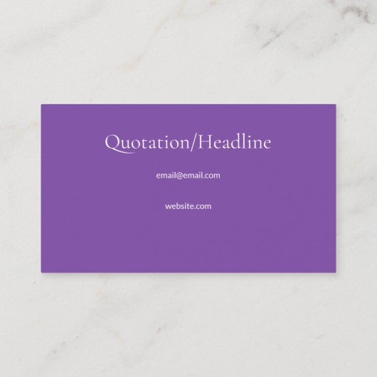 Belle Époque Muse in Purple 名刺 (裏面)