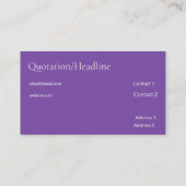 Belle Époque Muse in Purple no2 名刺 (裏面)