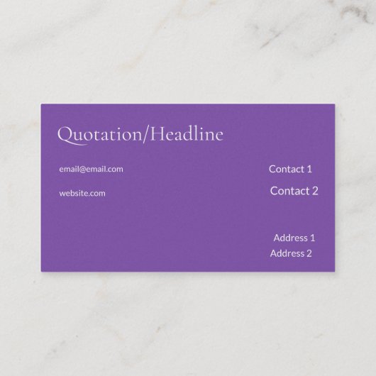 Belle Époque Muse in Purple no2 名刺 (裏面)