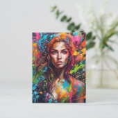 Belle femme en peinture ポストカード (スタンド正面)