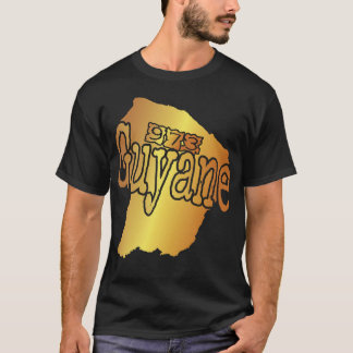 Belle idee cadeau souvenir carte de la Guyane 973 Tシャツ