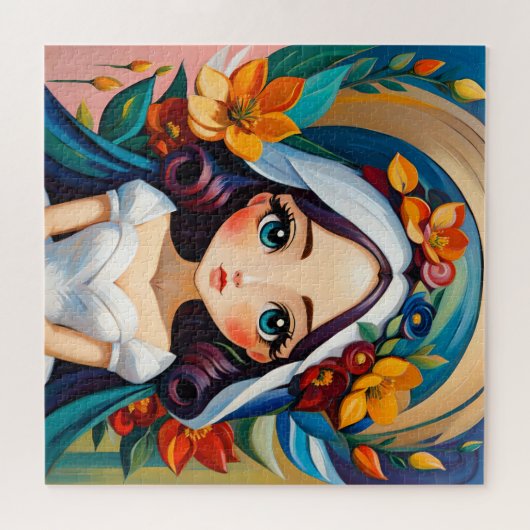 Belle mariée en peinture ジグソーパズル (横)
