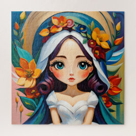 Belle mariée en peinture ジグソーパズル