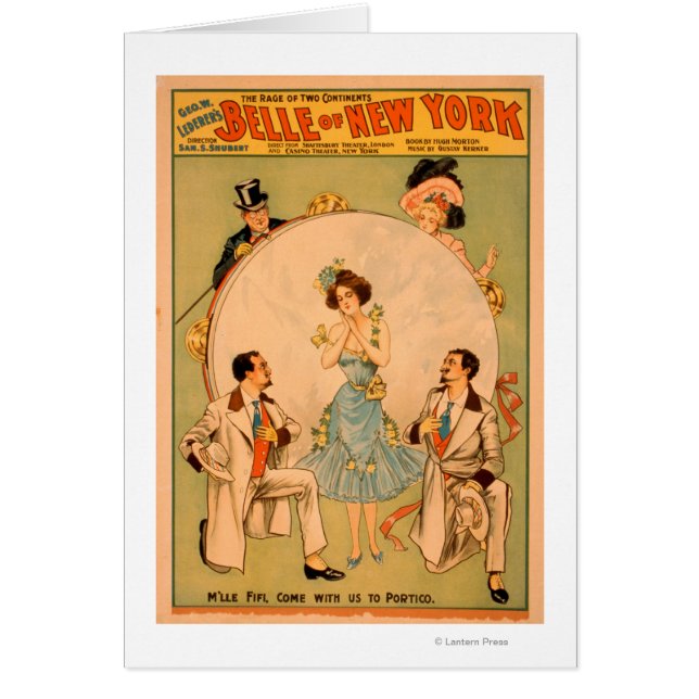 「Belle of New York」ミュージカル劇場ポスター (正面)