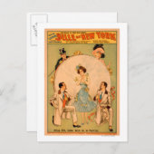 「Belle of New York」ミュージカル劇場ポスター ポストカード (正面/裏面)