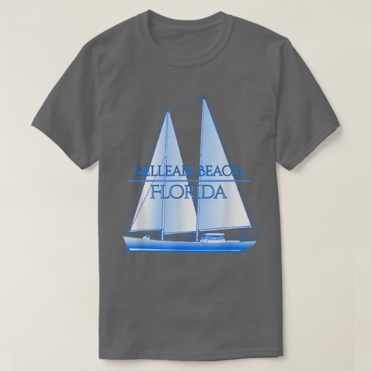 Belleair Beach Florida Coastal Nautical Sailing Sa Tシャツ (デザイン正面)