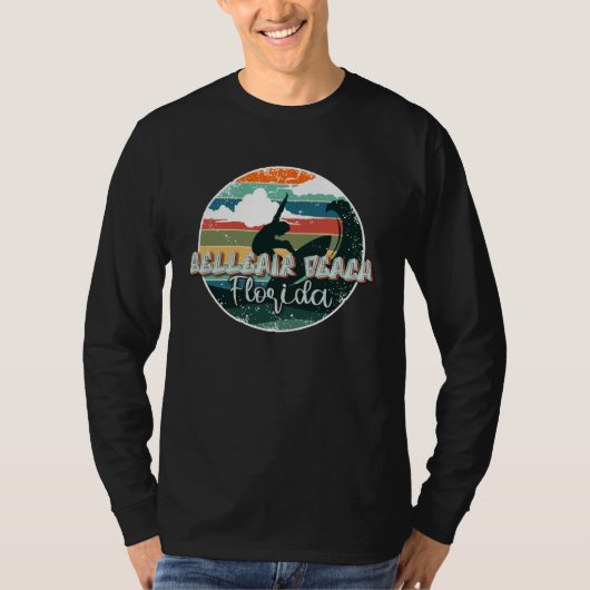 Belleair Beach Florida Retro Sunset Vacation Tシャツ (正面)