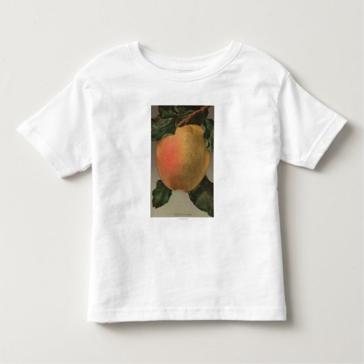 Belleflower AppleのフルーツのChromoの石版 トドラーTシャツ (正面)