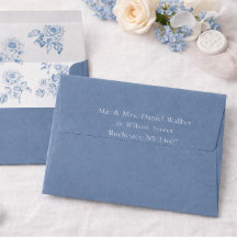 Bellefontaine — Dusty Blue Wedding Envelope