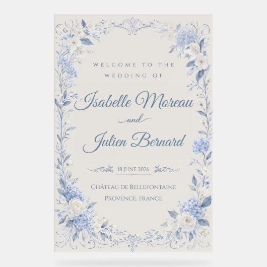 Bellefontaine – French Blue Acrylic Sign アクリルサイン (正面)